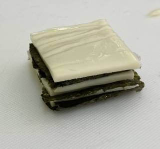 スライスチーズとのりのミルフィーユ風