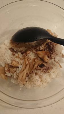 まいたけと牛肉の混ぜご飯