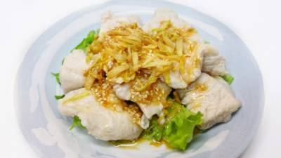 鶏むね肉のしょうがオイルがけ