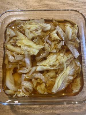 春キャベツのだし酢