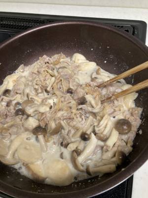 豚こまの簡単クリーム煮