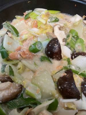 塩ざけの酒かす煮