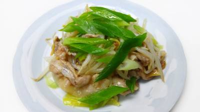 ねぎとみそ豚の重ね蒸し