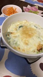 白菜とたらのグラタン
