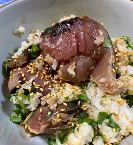 かんきつ風味の手こねずし