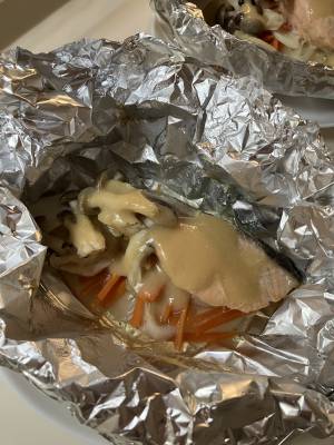 さけときのこのホイル蒸し