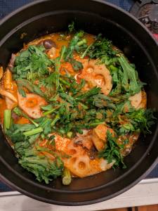 れんこんとたらのキムチチゲ