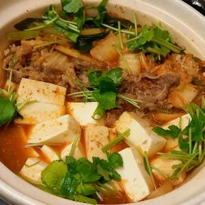 牛肉と豆腐のキムチなべ