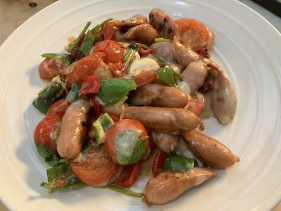 ズッキーニとソーセージのチーズ焼き