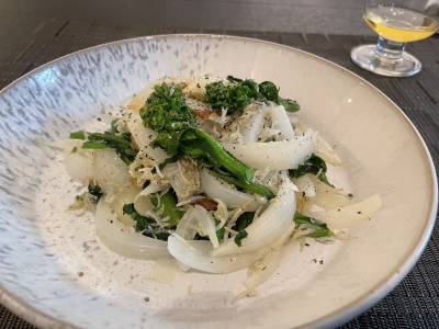 菜の花と新たまねぎ炒め