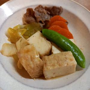 牛肉と厚揚げの甘辛煮