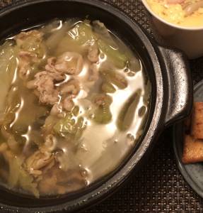 豚肉と白菜の中国風スープ