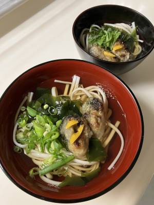 かきとわかめのにゅうめん