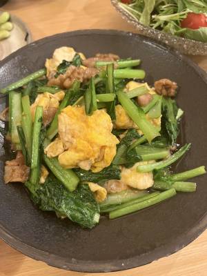 豚肉と小松菜のサッと炒め