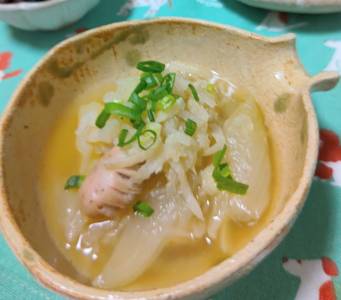 切り干し大根とソーセージのスープ煮