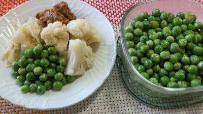 グリンピースのバターソテー