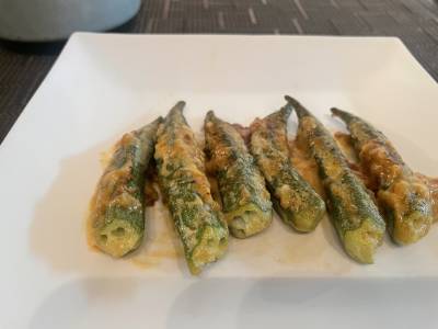 オクラのピリ辛マヨネーズ焼き