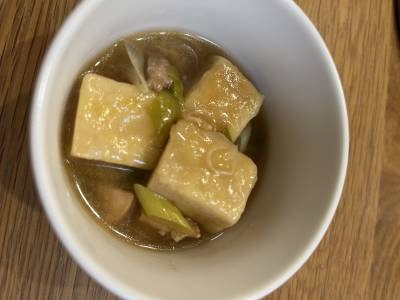 鶏ひき肉と高野豆腐のふんわり煮