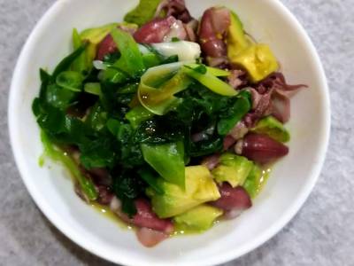 ほたるいかとアボカドの酢みそあえ