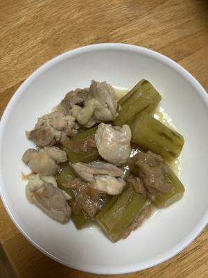 きゅうりと鶏肉の梅煮