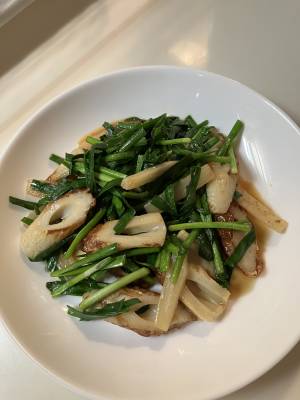 長芋とちくわの甘辛みそ炒め