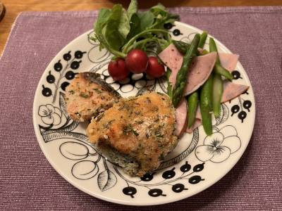 さけのローズマリーパン粉焼き