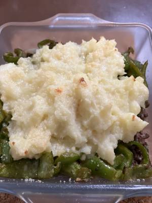 ひき肉とマッシュポテトのグラタン