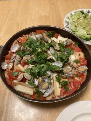 あさりのフライパンパエリヤ