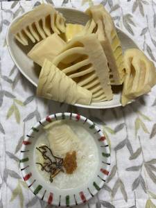 ゆでたけのこ&たけのこがゆ