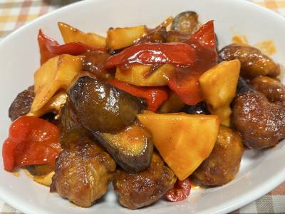 新たけのこの酢豚