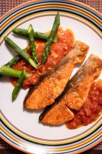 秋さけのトマバタしょうゆ風味