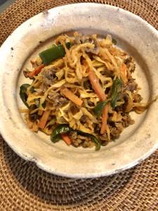 切り干し大根のチャプチェ風