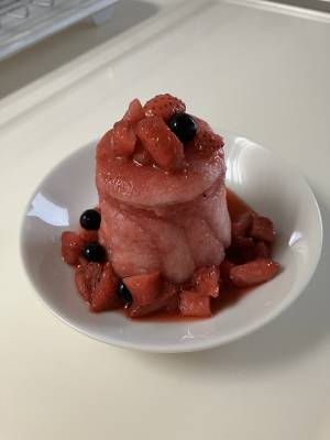 いちごのプディング