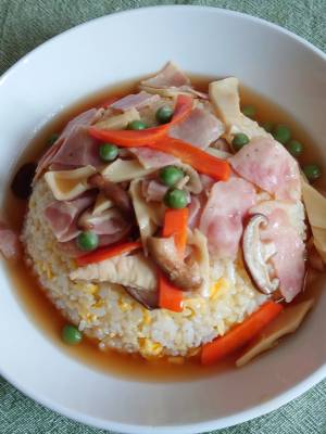 春野菜のあんかけチャーハン