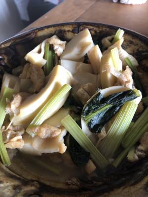 小松菜と油揚げの煮びたし