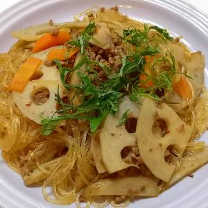 きんぴらそぼろの和風春雨