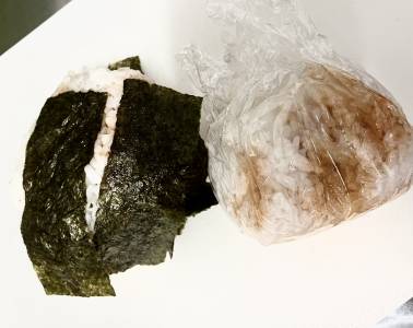 ミートソースのおむすび