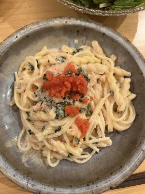 たらこと青じそのスパゲッティ