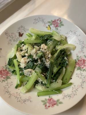 チンゲンサイの帆立て蒸し