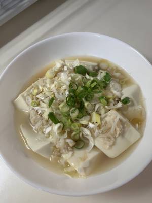 豆腐と帆立のレンジ蒸し