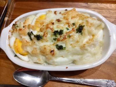 ゆで卵のポテトグラタン