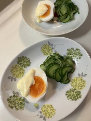 パリパリきゅうりのからしマヨ添え