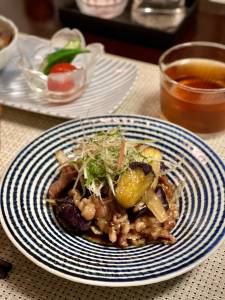 豚肉となすの甘辛炒め