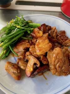 鶏の照り焼き 黒酢風味