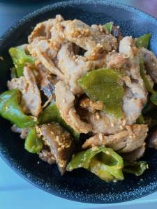 なすと豚肉のしぎ焼き