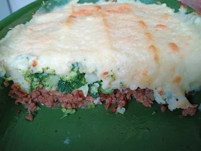 ひき肉とマッシュポテトのグラタン