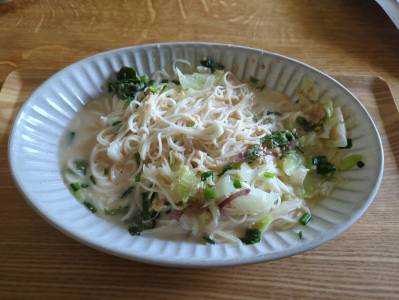 キャベツ混ぜ混ぜぶっかけそうめん