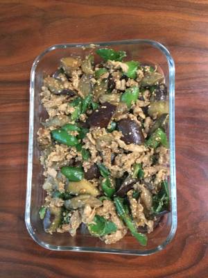 なすと豚肉のしぎ焼き