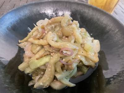 なすのシンプル塩炒め