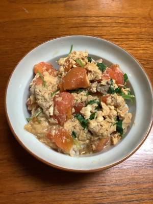 トマトの親子丼